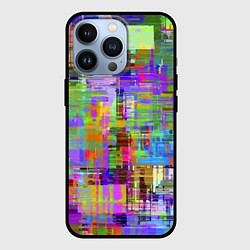 Чехол для iPhone 13 Pro Красочный авангардный глитч Fashion trend, цвет: 3D-черный