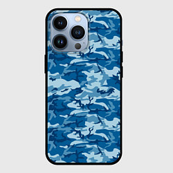 Чехол для iPhone 13 Pro Камуфляж морской, цвет: 3D-черный