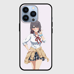 Чехол для iPhone 13 Pro МЭГУРИ ШИРОМЭГУРИ OreGairu, цвет: 3D-черный