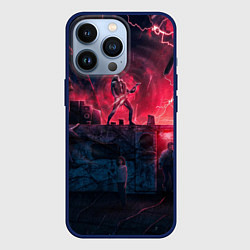 Чехол для iPhone 13 Pro Очень странные дела 4: Vecna season, цвет: 3D-тёмно-синий