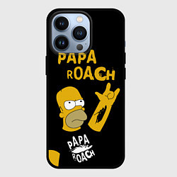 Чехол для iPhone 13 Pro Papa Roach, Гомер Симпсон, цвет: 3D-черный