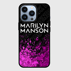 Чехол для iPhone 13 Pro Marilyn Manson Rock Legends, цвет: 3D-черный