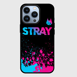 Чехол iPhone 13 Pro Stray - neon gradient logo