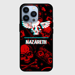 Чехол для iPhone 13 Pro Nazareth rock glitch, цвет: 3D-черный