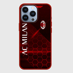 Чехол для iPhone 13 Pro Ac milan Соты, цвет: 3D-красный