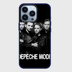 Чехол для iPhone 13 Pro Depeche Mode - black & white portrait, цвет: 3D-тёмно-синий