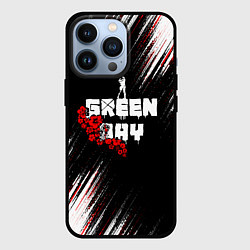 Чехол для iPhone 13 Pro Green day - абстракция, цвет: 3D-черный