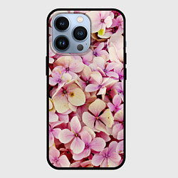 Чехол для iPhone 13 Pro Розовые цветы яркой поляной, цвет: 3D-черный