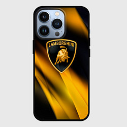 Чехол для iPhone 13 Pro Lamborghini - Жёлто-чёрный абстракция, цвет: 3D-черный