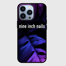 Чехол для iPhone 13 Pro Nine Inch Nails neon monstera, цвет: 3D-черный