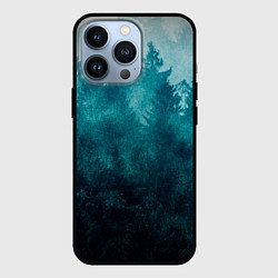 Чехол для iPhone 13 Pro Темный хвойный лес, цвет: 3D-черный