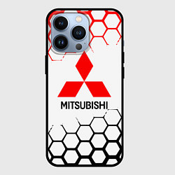 Чехол для iPhone 13 Pro Mitsubishi - логотип, цвет: 3D-черный