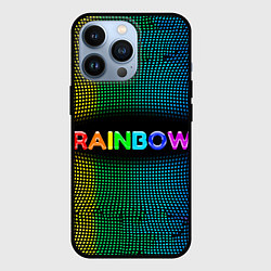 Чехол для iPhone 13 Pro Радужные точки - Rainbow, цвет: 3D-черный