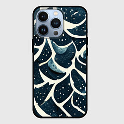 Чехол для iPhone 13 Pro Загадочные космические узоры, цвет: 3D-черный