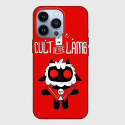 Чехол для iPhone 13 Pro Cult of the Lamb ягненок, цвет: 3D-красный