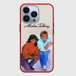 Чехол для iPhone 13 Pro Modern Talking : Thomas Anders and Dieter Bohlen, цвет: 3D-красный