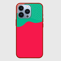 Чехол для iPhone 13 Pro Красочные пятна - абстракция, цвет: 3D-красный