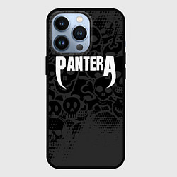 Чехол для iPhone 13 Pro Pantera метал - черепа, цвет: 3D-черный