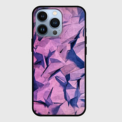 Чехол для iPhone 13 Pro Полигональная скальная текстура, цвет: 3D-черный