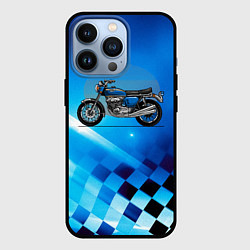 Чехол iPhone 13 Pro Синий классический мотоицкл