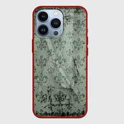 Чехол для iPhone 13 Pro Старая затёртая мешковина с принтом, цвет: 3D-красный