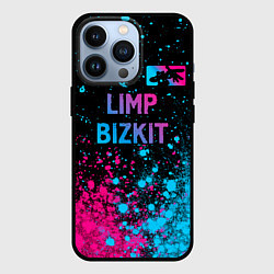 Чехол iPhone 13 Pro Limp Bizkit - neon gradient: символ сверху