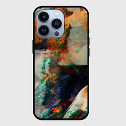 Чехол для iPhone 13 Pro Картинный холст со множеством красок, цвет: 3D-черный