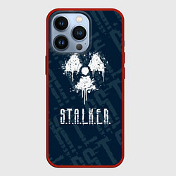Чехол для iPhone 13 Pro Stalker паттерн, цвет: 3D-красный