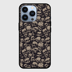 Чехол для iPhone 13 Pro Череп и брызги, цвет: 3D-черный