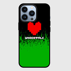 Чехол для iPhone 13 Pro Undertale - зеленая трава, цвет: 3D-черный