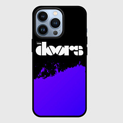Чехол для iPhone 13 Pro The Doors purple grunge, цвет: 3D-черный
