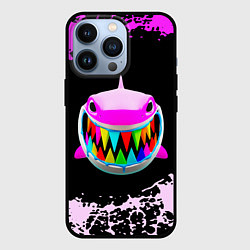Чехол для iPhone 13 Pro 6ix9ine акула neon, цвет: 3D-черный