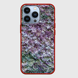 Чехол для iPhone 13 Pro Текстура необработанного гранита, цвет: 3D-красный