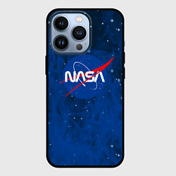 Чехол для iPhone 13 Pro Nasa - звёзды лого, цвет: 3D-черный