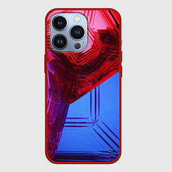 Чехол для iPhone 13 Pro Ледяные кубы - Красный, синий, розовый, цвет: 3D-красный