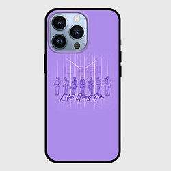 Чехол для iPhone 13 Pro BTS live goes on purple, цвет: 3D-черный