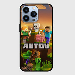 Чехол для iPhone 13 Pro Антон Minecraft, цвет: 3D-черный