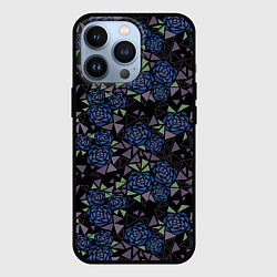 Чехол для iPhone 13 Pro Мозаичный геометрический узор Розы, цвет: 3D-черный