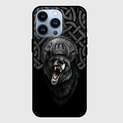 Чехол iPhone 13 Pro Щит Велеса с медведем