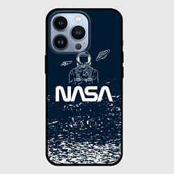 Чехол для iPhone 13 Pro Nasa - белые брызги, цвет: 3D-черный
