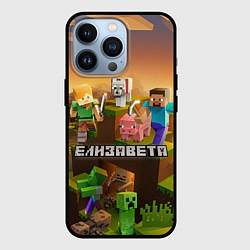 Чехол для iPhone 13 Pro Елизавета Minecraft, цвет: 3D-черный