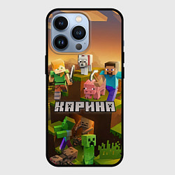 Чехол для iPhone 13 Pro Карина Minecraft, цвет: 3D-черный