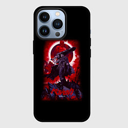 Чехол для iPhone 13 Pro Берсерк Гатс стоит на скале, цвет: 3D-черный