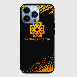 Чехол для iPhone 13 Pro Breaking benjamin Gold, цвет: 3D-черный