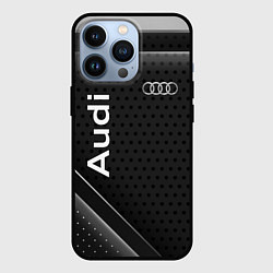 Чехол для iPhone 13 Pro Audi карбон, цвет: 3D-черный