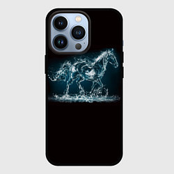 Чехол для iPhone 13 Pro Лошадь из водяных капель, цвет: 3D-черный