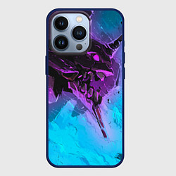 Чехол для iPhone 13 Pro Neon Genesis Evangelion - Eva 01, цвет: 3D-тёмно-синий