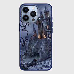 Чехол для iPhone 13 Pro Старый заброшенный замок - Halloween, цвет: 3D-тёмно-синий