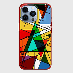 Чехол для iPhone 13 Pro Грубый абстрактный фон, цвет: 3D-красный