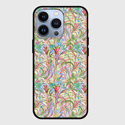 Чехол для iPhone 13 Pro Абстракция полевые цветы акварель, цвет: 3D-черный